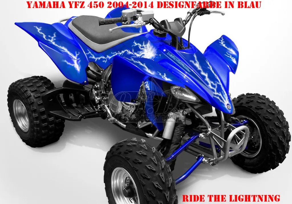 Ride the Lightning Blue for Yamaha YFZ 450 04-08 & 12-14